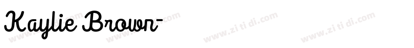 Kaylie Brown字体转换